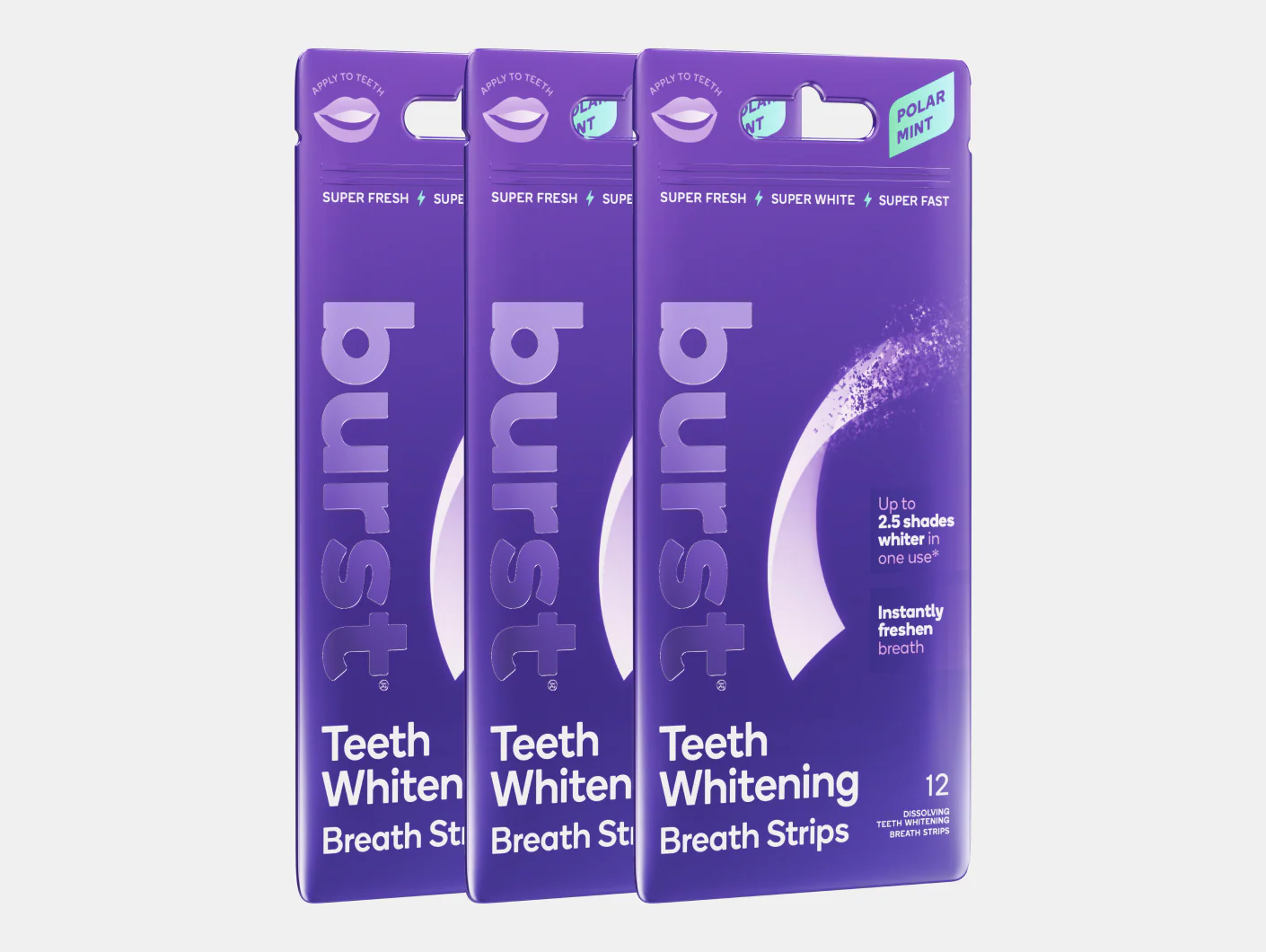 Teeth Whitening Breath Strips (PAP) 3-Pack - Image 2